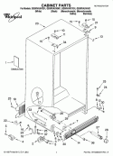CABINET PARTS Diagram and Parts List for GD5RVAXVB01  Whirlpool Refrigerator