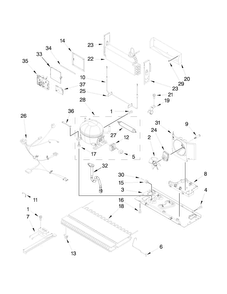 Unit Parts Diagram and Parts List for KRFC302ESS00  KitchenAid Refrigerator