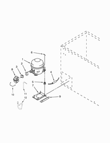 Part Location Diagram of W10721470 Whirlpool TUBE