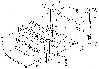 Freezer Door Diagram and Parts List for ET18GKXSN03  Whirlpool Refrigerator