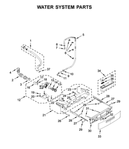 Water System Parts Diagram and Parts List for WFW8620HW0  Whirlpool Washer