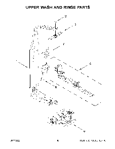 Upper Wash And Rinse Parts Diagram and Parts List for KDPM604KPS1  KitchenAid Dishwasher