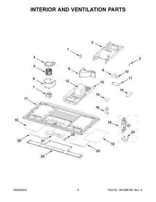 Interior And Ventilation Parts Diagram and Parts List for YWML55011HS3  Whirlpool Microwave
