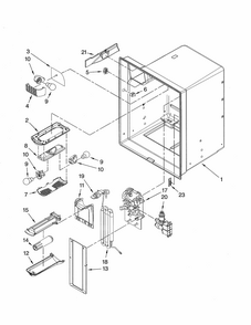 Refrigerator Liner Diagram and Parts List for 59679243014  Kenmore Refrigerator