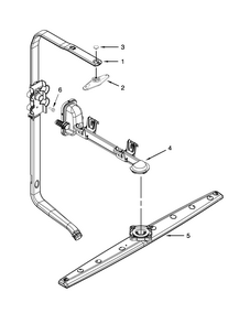 Upper Wash And Rinse Parts Diagram and Parts List for 66512413N410  Kenmore Dishwasher