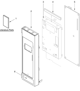 Control Panel Parts Diagram and Parts List for YAMV2307PFW11,YAMV2307PFS11  Whirlpool Microwave