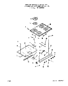 Main Top Diagram and Parts List for 1765*0A  Roper Range