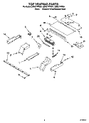 TOP VENTING PARTS, OPTIONAL PARTS Diagram and Parts List for GBD277PRB01  Whirlpool Wall Oven