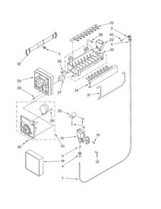 Icemaker Diagram and Parts List for ET8GHMXLT02  Whirlpool Refrigerator