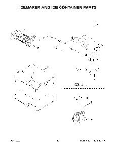 Icemaker And Ice Container Parts Diagram and Parts List for KRFF507HPS03  KitchenAid Refrigerator