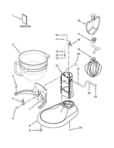Base And Pedestal Unit Diagram and Parts List for KF26M2COB5  KitchenAid Mixer