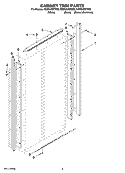 CABINET TRIM PARTS Diagram and Parts List for KSSS42QTB02  KitchenAid Refrigerator