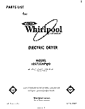 SECTION Diagram and Parts List for LE5720XPW0  Whirlpool Dryer