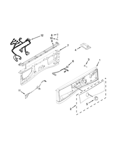 Control Panel Parts Diagram and Parts List for BNQ11DCANA0  Whirlpool Washer