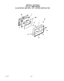 OVEN DOOR Diagram and Parts List for 1265W0A  Roper Range
