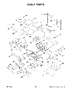 Shelf Parts Diagram and Parts List for KRFC302ESS08  KitchenAid Refrigerator