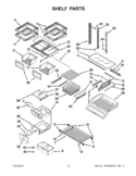 SHELF PARTS Diagram and Parts List for KFCP22EXMP5  KitchenAid Refrigerator