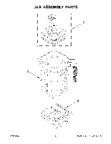 Jar Assembly Parts Diagram and Parts List for 5KSB1320EOB0  KitchenAid Blender