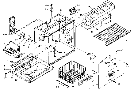 Freezer Section Parts Diagram and Parts List for 106U14GIM  Kenmore Refrigerator