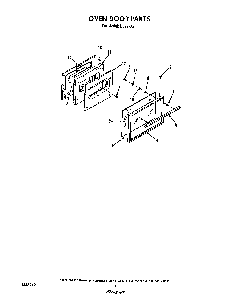 Oven Door Diagram and Parts List for D5257*2  Roper Range