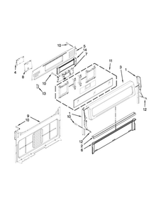 Control Panel Parts Diagram and Parts List for KGRS308BSS1  KitchenAid Range