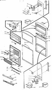 Door Parts Diagram and Parts List for 106M12H-F  Kenmore Refrigerator