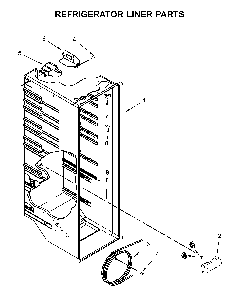 Refrigerator liner parts Diagram and Parts List for WRS325SDHW05  Whirlpool Refrigerator