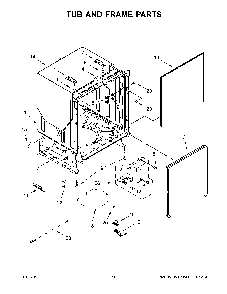 Tub and frame parts Diagram and Parts List for 66514545N711  Kenmore Dishwasher