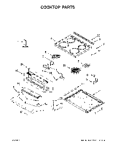 Cooktop parts Diagram and Parts List for 66495113611  Kenmore Range