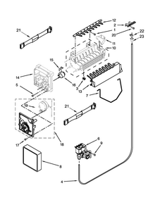 Ice Maker Parts Diagram and Parts List for WRS322FDAB03  Whirlpool Refrigerator