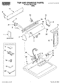 SECTION Diagram and Parts List for REX3614KW1  Roper Dryer