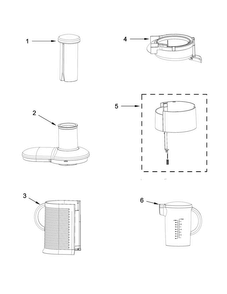 Attachment Parts Diagram and Parts List for 5KVJ0332EAC1  KitchenAid Juicer