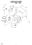 OVEN CAVITY PARTS Diagram and Parts List for MT2145SJQ01  Whirlpool Microwave