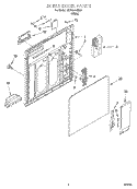 INNER DOOR Diagram and Parts List for SUD6000HQ0  Whirlpool Dishwasher
