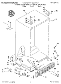 CABINET, LITERATURE Diagram and Parts List for KSRV25FHBL00  KitchenAid Refrigerator