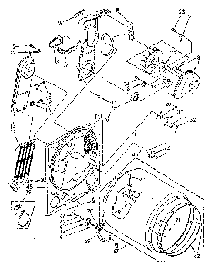 Bulkhead Diagram and Parts List for LE7800XSN2  Whirlpool Dryer