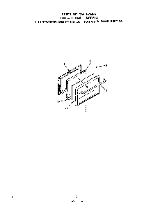 Oven Door Diagram and Parts List for 1436*1A  Roper Range