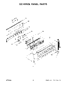 Control Panel Parts Diagram and Parts List for KFED500ESS05  KitchenAid Range