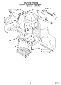 FRAME PARTS Diagram and Parts List for KUCV151MMT0  KitchenAid Trash Compactor