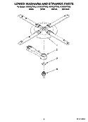 LOWER WASHARM AND STRAINER PARTS Diagram and Parts List for KUDS03FTBL0  KitchenAid Dishwasher