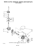 BRAKE, CLUTCH, GEARCASE, MOTOR AND PUMP Diagram and Parts List for LA5430XPW5  Whirlpool Washer