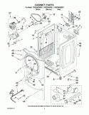 CABINET PARTS Diagram and Parts List for YWED9550WR1  Whirlpool Dryer