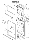 DOOR PARTS Diagram and Parts List for TT18SKXRD00  Estate Refrigerator
