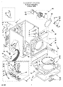 CABINET Diagram and Parts List for TGDS680DQ1  Estate Dryer