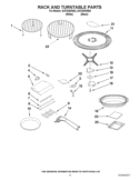 RACK AND TURNTABLE PARTS Diagram and Parts List for GH7208XRQ3  Whirlpool Microwave