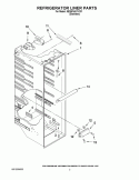 REFRIGERATOR LINER PARTS Diagram and Parts List for 8ED5FHKXVY01  Whirlpool Refrigerator