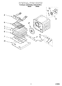 INTERNAL OVEN Diagram and Parts List for KEMS308GBL2  KitchenAid Microwave Oven Combo