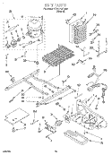 UNIT Diagram and Parts List for 7ED22PQXDN01  Whirlpool Refrigerator