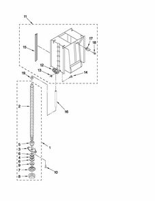 Powerscrew And Ram Parts Diagram and Parts List for 66513633102  Kenmore Trash Compactor