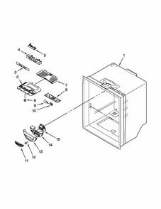 Refrigerator Liner Parts Diagram and Parts List for 59669313010  Kenmore Refrigerator